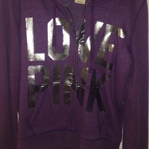 Victorias secret pink BLING zip up